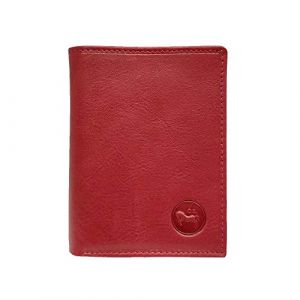 Petit Classique Portefeuille homme en cuir Protection RFID Blocage - idée cadeau Noël, fête, anniversaire - Rouge