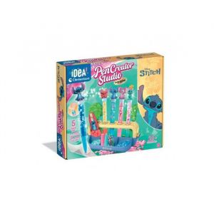 Clementoni Fabrique atelier stylo stitch enfant - cree 5 stylos personnages - kit diy pen creator studio - set coffret creatif fille 6+