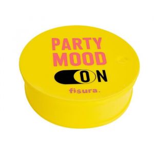 Fisura Lot de 5 couvercles en verre anti-drogue "Party ON". Couvercle de gobelet réutilisable. Couvercle anti-drogue en silicone