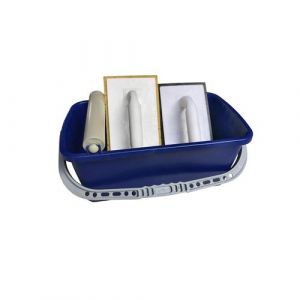 Image de Tectool Kit de lavage basique pour carrelage - Seau de lavage 12 l - Planche &agrave; laver hydro de qualit&eacute; sup&eacute;rieure - Planche &agrave; laver en caoutchouc mousse - Kit complet pour le nettoyage des carreaux