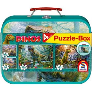 Image de Schmidt Puzzle 60 Pièces 4 Puzzles - Dinosaures