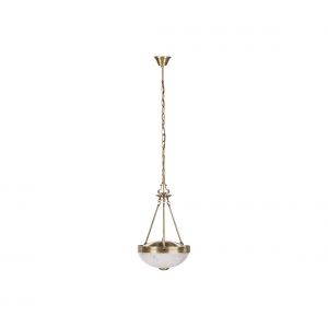 rabalux Lampe &agrave; suspendre &Oslash; 32 cm E27 blanc bronze verre m&eacute;tal art nouveau - Bronze, blanc