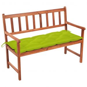 VidaXL Banc de jardin avec coussin 120 cm Bois d'acacia massif Vert