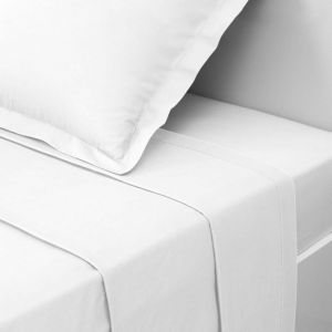 Drap plat polycoton TERTIO - Blanc