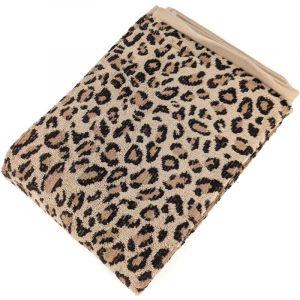 Linnea Serviette de toilette 50x100 cm pur coton collection leopard beige