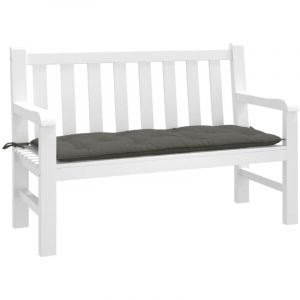 VidaXL Coussin de banc de jardin gris foncé mélangé 120x50x7 cm tissu