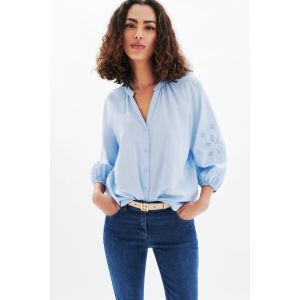 Caroll 252C-CAUBIE Blouse col V, Windsurfer, S Femme