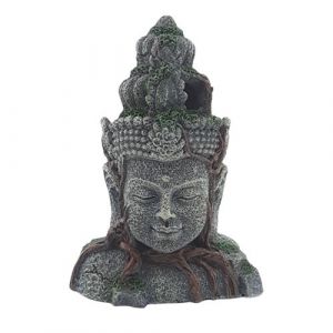 Statue Asie Tête, hauteur 12 5 cm, décoration aquari Animallparadise