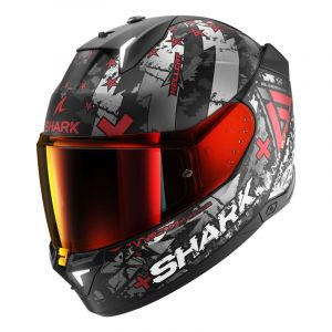 Shark Casque intégral Skwall i3 Hellcat black/chrome/red- S