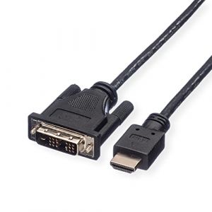 Roline C&acirc;ble de raccordement pour &eacute;cran DVI (18+1) M /HDMI M, 5,0 m