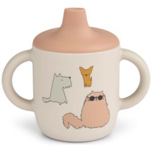 Liewood Tasse d'Apprentissage Cats and Dogs Sandy - 150 ml