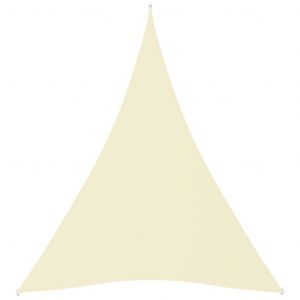 VidaXL Voile de parasol Tissu Oxford triangulaire 3x4x4 m Crème