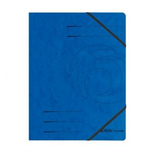 Herlitz 972448 Lot de 5 chemises à élastique Colorspan A4 en carton 355 g/m² (Bleu)