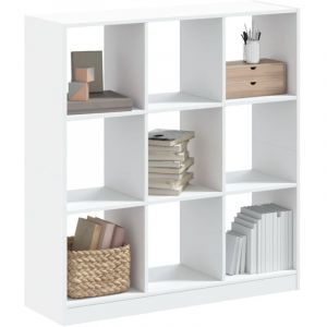 VidaXL Bibliothèque blanc 102x32x108 cm bois d'ingénierie, étagère, étagère à livres, support de livre, armoire de rangement, étagère de rangement