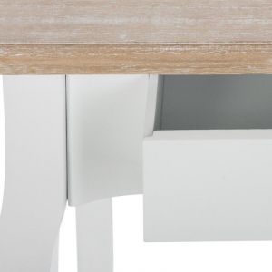Atmosphera Console d&eacute;co 2 tiroirs Chrysta - Couleur: Blanc