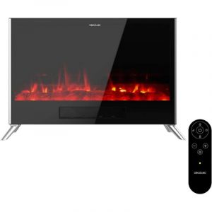 Cecotec Chemin&eacute;e &Eacute;lectrique ReadyWarm 7500 2000W T&eacute;l&eacute;commande Effet Flamme