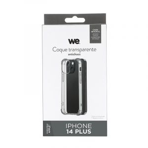 WE Coque de protection TPU APPLE IPHONE 14 PLUS Transparent: Anti-chocs - ultra résistant – semi-rigide - apparence du téléphone conservée