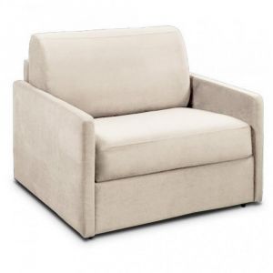 Italian Spirit Fauteuil SUN convertible express 70*197 matelas épaisseur 16cm sommier lattes tissu tweed twist crème