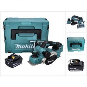 Makita DKP181G1J Rabot sans fil 82mm 18V Brushless + 1x Batterie 6,0 Ah + Coffret Makpac - sans chargeur