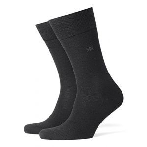 Burlington Chaussettes Chaussettes Laine vierge et coton Leeds Noir - Taille 42 / 46