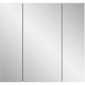 Vira armoir de salle de bain avec miroir 3 portes brillant blanc,blanc.