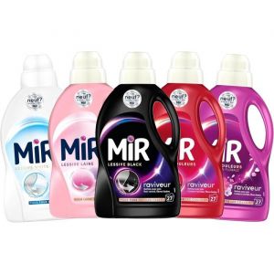 Mir Lessive Liquide - Lot de 5 - Blanc - Noir - Couleur - Explosion Florale