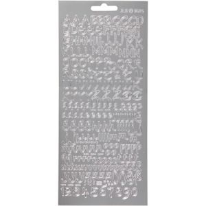 Creotime Autocollants peel off Alphabet Ethnique - Argenté - 1 pce