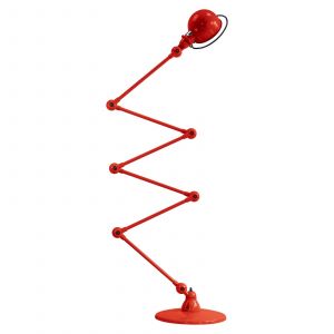 Image de Jielde Lampadaire Loft Zigzag / 6 bras - H max 240 cm rouge en métal