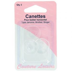 Canette en plastique pour machine à coudre Singer - 120/04 - 3 pcs