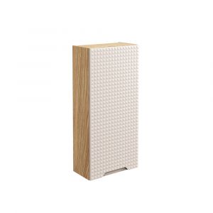 Demi-colonne 1 porte 35cm Mallory Beige et bois