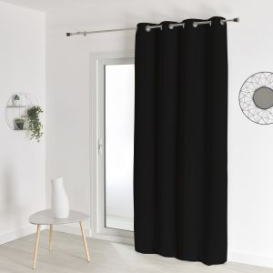 Homemaison Rideau occultant ignifugé non feu M1 Noir 140 x 260 cm - Noir