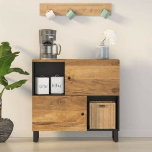 VidaXL Buffet avec 2 portes 80x33x75 cm bois massif de manguier 352924