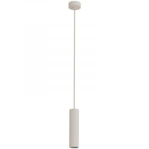 Suspension BETTY gris en plâtre rainuré, culot GU10