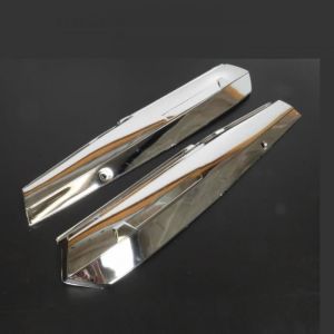 Paire de caches lat&eacute;raux chrom&eacute; pour Mobylette Peugeot 103 MVL