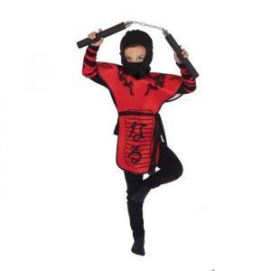 Ruedelafete Set Ninja - Ptit Clown - Taille Unique - Rouge - Mixte - Pour Enfants De 3 &Agrave; 10 Ans