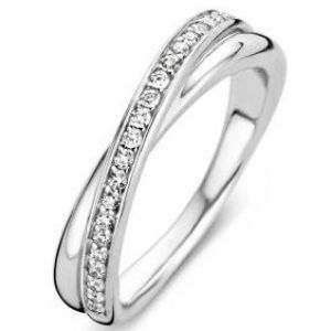 Ti sento Bague 1953ZI - Bague Argent Cristaux Blancs Femme