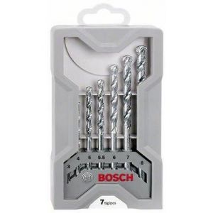 Bosch 2607017035 - Set de forets à matériaux CYL-1 Impact 7 pièces, 3, 4, 5, 5,5, 6, 7, 8 mm