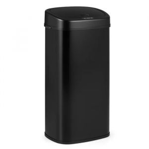 Poubelle Cuisine Automatique COSTWAY &agrave; 2 Compartiments Tri Selectif 68L avec Capteur de Mouvement Fermeture Douce