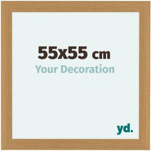 Your Decoration - Cadre 55x55 cm - Cadres Photo en MDF Avec Verre acrylique - Anti-Reflet - Hêtre - Cadre Decoration Murale - Como