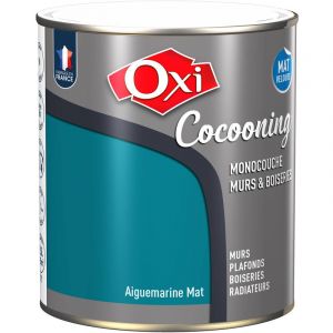Owatrol Peinture d'intérieur monocouche pour murs & boiseries fini mat velours COCOONING MURS & BOISERIES MAT VELOURS Aigue marine 2.5 litres