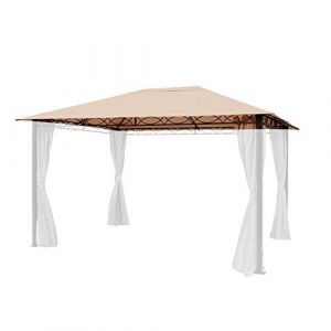 Toolport - Toit de rechange pour tonnelle de jardin Paradise Premium, 3x4 m, cappuccino
