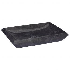 VidaXL Lavabo Noir 50x35x10 cm Marbre