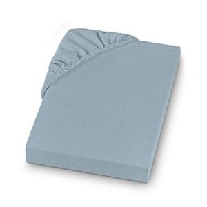 Setex Feinbiber Spannbettlaken 1210 100200 407 294 (SE0), Coton, Jade fonc&eacute;e, 140 x 200 cm