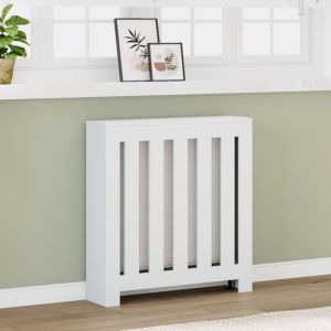 VidaXL Cache-radiateur blanc 78x20x82 cm bois d'ingénierie