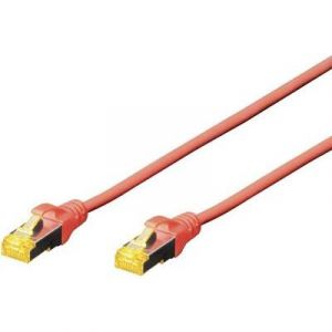 Image de Digitus Câble de raccordement réseau RJ45 Professional CAT 6A S/FTP 2 m rouge sans halogène, torsadé par paire