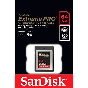 Sandisk Carte CFexpress Extreme Pro 64GB 1500/800Mb/s (XQD)