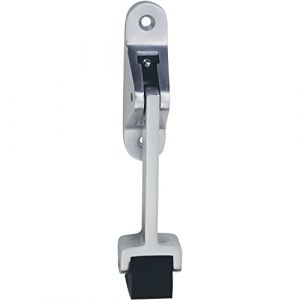 KWS 106002 Levier de verrouillage pliable en argent avec caoutchouc noir, aluminium laqué