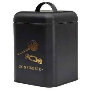 Boîte à Confiserie en Métal Lounge 22cm Noir