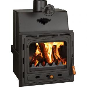 Insert de chemin&eacute;e PRITY CM 13,5 kW classe A &Oslash;150 mm porte en fonte
