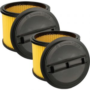 Vhbw 2x filtre pliss&eacute; compatible avec Einhell YPL N.G. 1500, YPL 1252, TH-VC 1930 SA aspirateur - noir / jaune